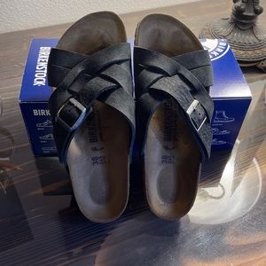 Birkenstock Lugano Camerra Old Black Size 38